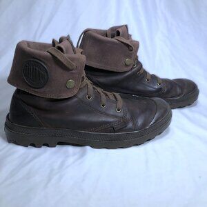 Palladium Baggy Leather Boot Foldable/Cuffable Brown Russett Men's 11